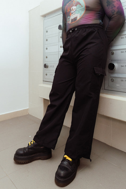 Draw String Black Pants