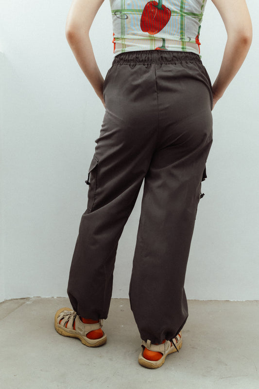 Draw String Pants Grey