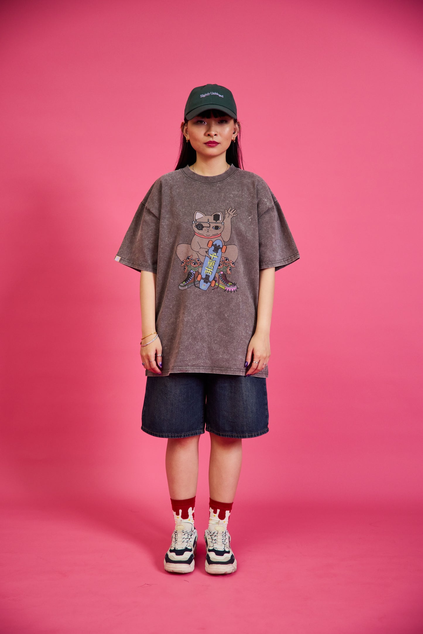 Nekkid Genius Acid Washed Oversized T-Shirt