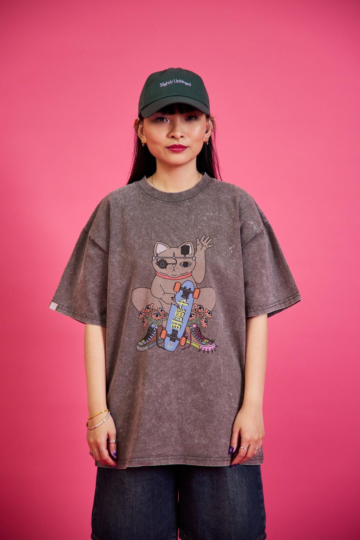 Nekkid Genius Acid Washed Oversized T-Shirt