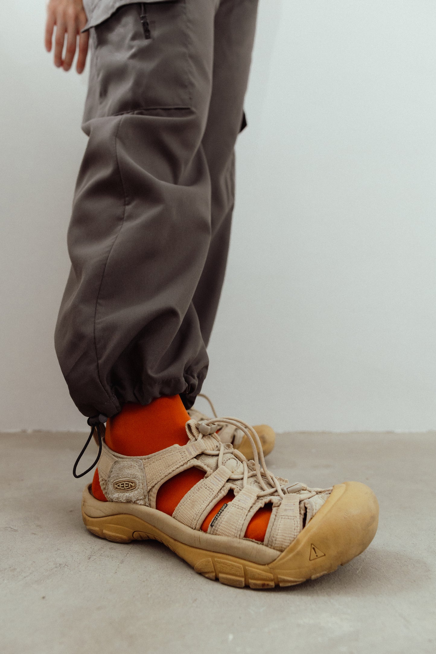 Draw String Pants Grey